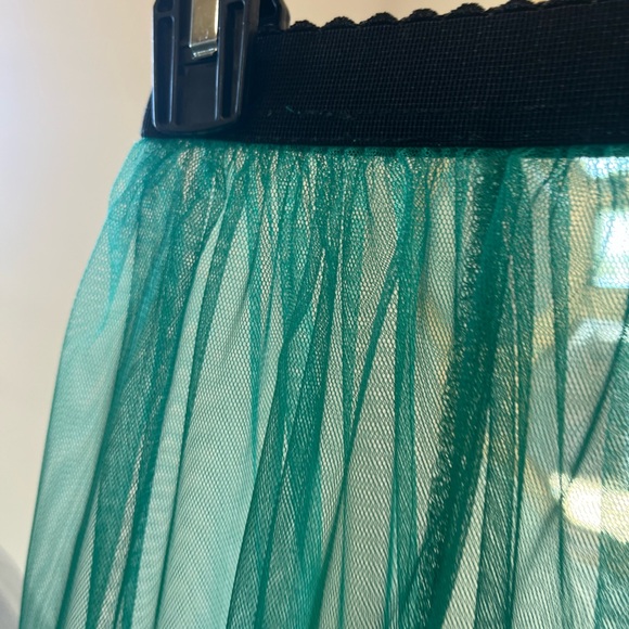 Elegant Teal Tulle Skirt - Picture 2 of 8